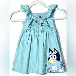 Girls Bluey Boutique Dress Size 3T Birthday Party Dress Blue